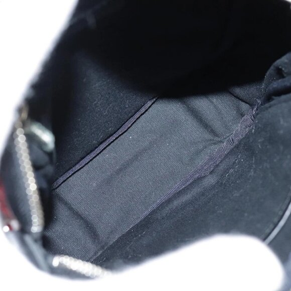 BURBERRY Nova Check Shoulder Bag Wool Red Silver - Picture 15 of 16